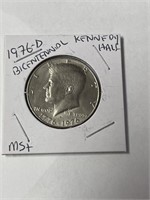 1976-D Kennedy Half Bicentennial MS+ grade