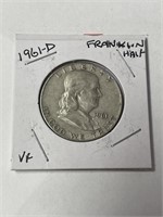 1961-D Franklin half VF grade