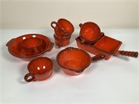 Fire Orange kitchen pottery