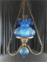 Hanging new glass chandelier