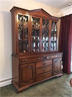 Pennsylvania house two piece cherry china cabinet