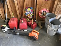 Power tools, gas cans, battery