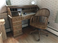 Modern roll top desk and chair