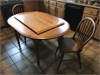 Oak kitchen table with chairs