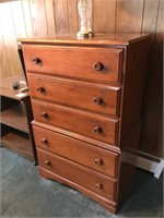 Tall maple chest and maple bookstand