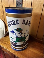Notre Dame metal waste can