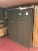 Two metal storage cabinets