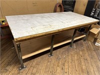 Workbench with white top