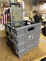 Collapsible wheeled storage cart