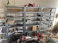 (3) Metal shelving Units