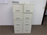 Four drawer file cabinets (2)