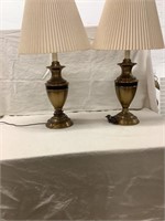 PairVintage Brass Lamps
