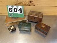 (5) Wood Boxes