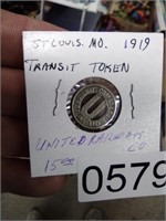 1919 Transit token United railways