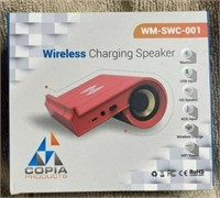 Wireless Phone Charging Bluetooth Speaker, Red