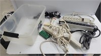 Lot of surge protectors and extension cord