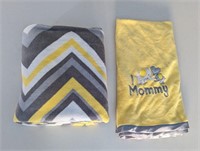 Matching Baby and Toddler Blanket Set.