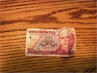 50 peso mexican bill
