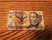 20 peso mexican bill