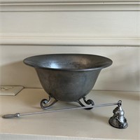 Pewter Bowl & Candle Snuffer