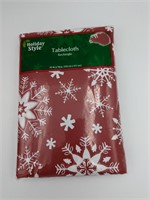 Holiday Style Tablecloth Rectangle Snowflakes