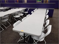 6'6" Folding Tables & 36 Plastic Folding Chairs