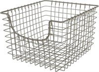 Scoop Wire Basket, Vintage-Inspired Steel Storage
