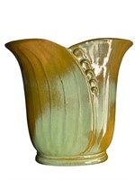 Frankoma Praire Green Flower Shaped Vase
