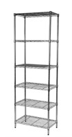6-Tier Steel Wire Shelving Unit in Chrome