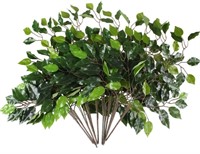 44 Pcs Ficus Tree Leaves Branches Artificial