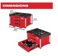 PACKOUT 22 in 3-Drawer Tool Box/Reinforced Corners