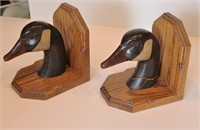 Vintage Wood Duck Bookends
