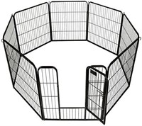 8 Panel Indoor Outdoor Folding Metal Portable Gate