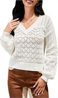 XL Cropped Sweater for Women Casual Crochet