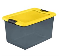 HDX 16GAL Latching Storage Box in Gray Tint