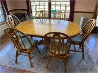 Oak Kitchen Table and 6 Chairs