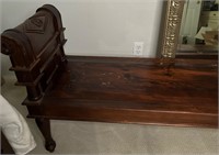Craved Wooden Bench
