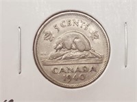 1940 Canada VG-08 5 Cent - George VI