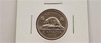 1976 Canada 5 Cent Coin Queen Elizabeth II. Au -50