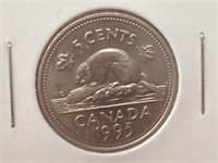 1995 Canada 5 Cent MS-60 Elizabeth ll
