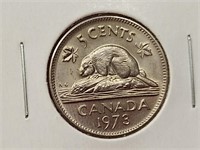 1973 Canada 5 Cent Coin MS-62 Elizabeth II