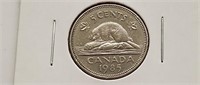 1985 Canada 5 Cent Coin Queen Elizabeth II. Au -50