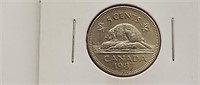 1987 Canada 5 Cent Coin Queen Elizabeth II. Au -55