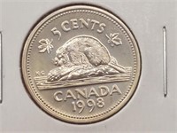 1998 W Canada 5 Cent MS-63 Elizabeth ll