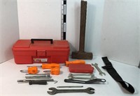 SCREWDRIVERS, WRENCHES , HAMMER AND TOOLBOX