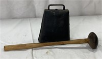 Vintage Cowbell & Knapping Hammer