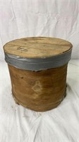 Antique Wooden Basket w/ Lid