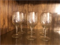 Vintage Anchor Hocking Wine Glasses