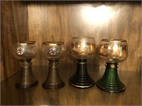 Collection of 4 German Goblets
