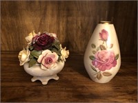 Royal Staffordshire Roses & Bavarian Bud Vase